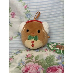Squishmallow Jordan - Gingerbread Rare Christmas 2023 Ornament 4" Plush Toy NWT